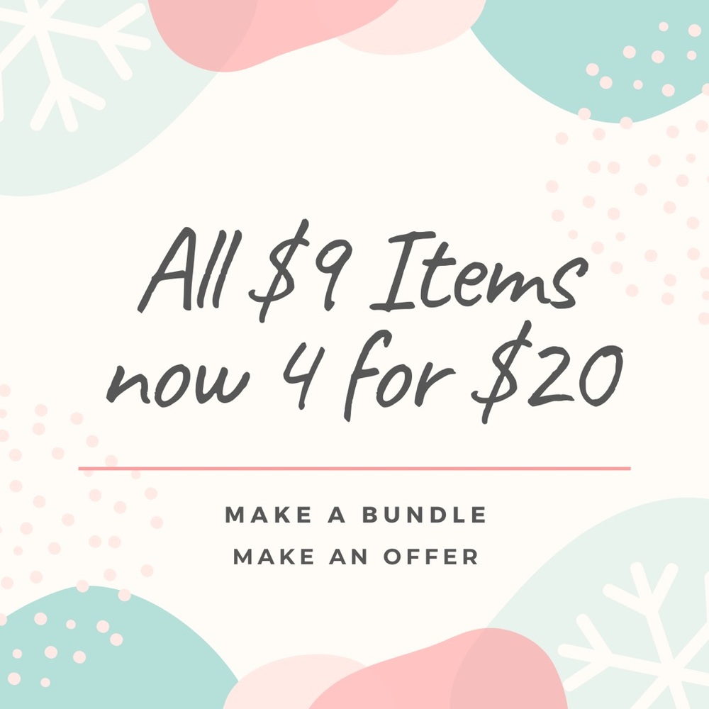$9 items now 4 for $20